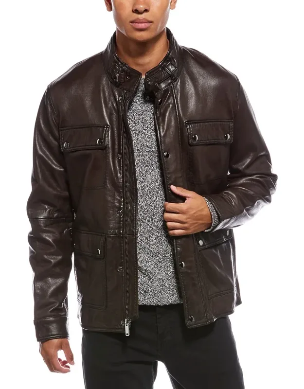 Burnished Leather Field Jacket
