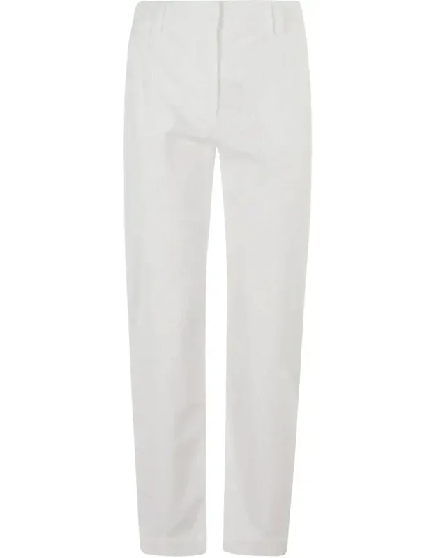 Ribbed Tailored Trousers With Angled Pockets
