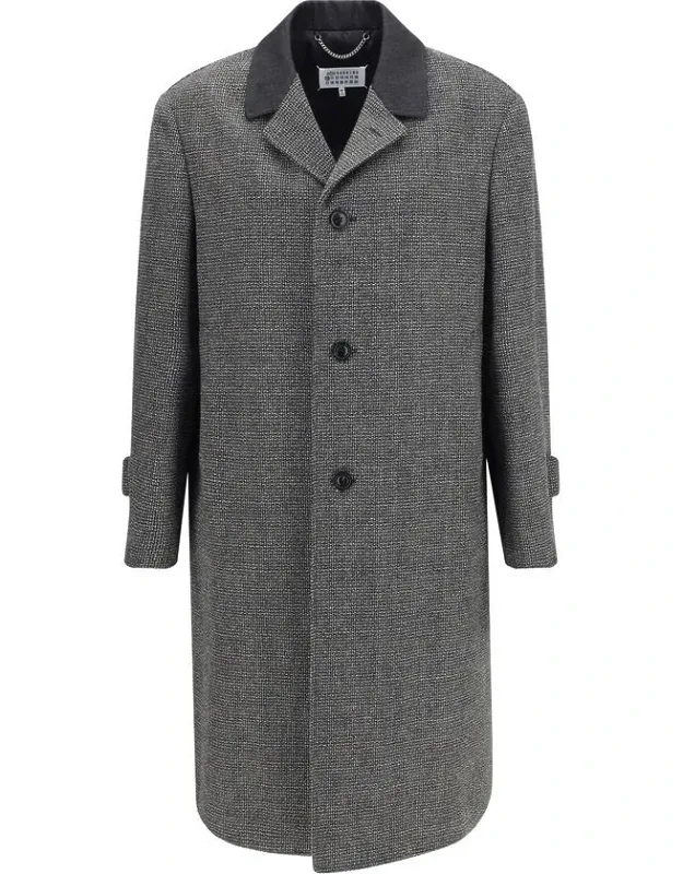 Single-breasted Coat In Virgin Wool
