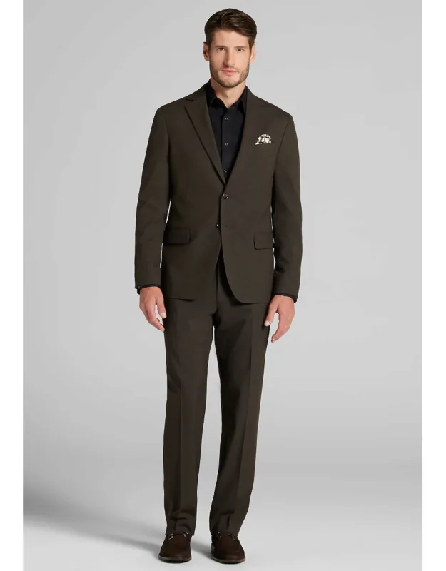 Comfort Stretch Tailored Fit Solid Flannel Suit Jacket