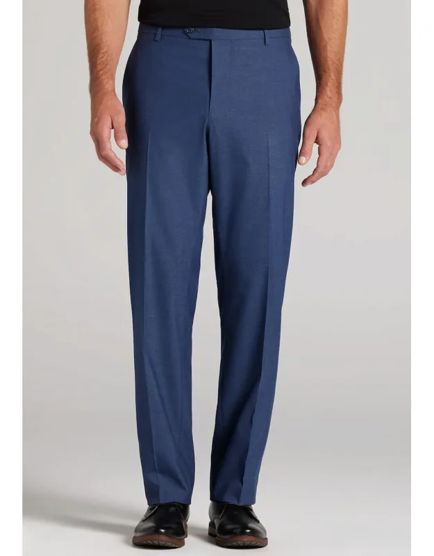Comfort Stretch Tailored Fit Solid Flannel Suit Pants