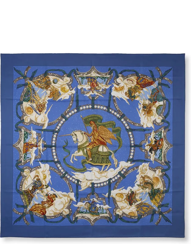Cavaliers Des Nuages Silk Scarf