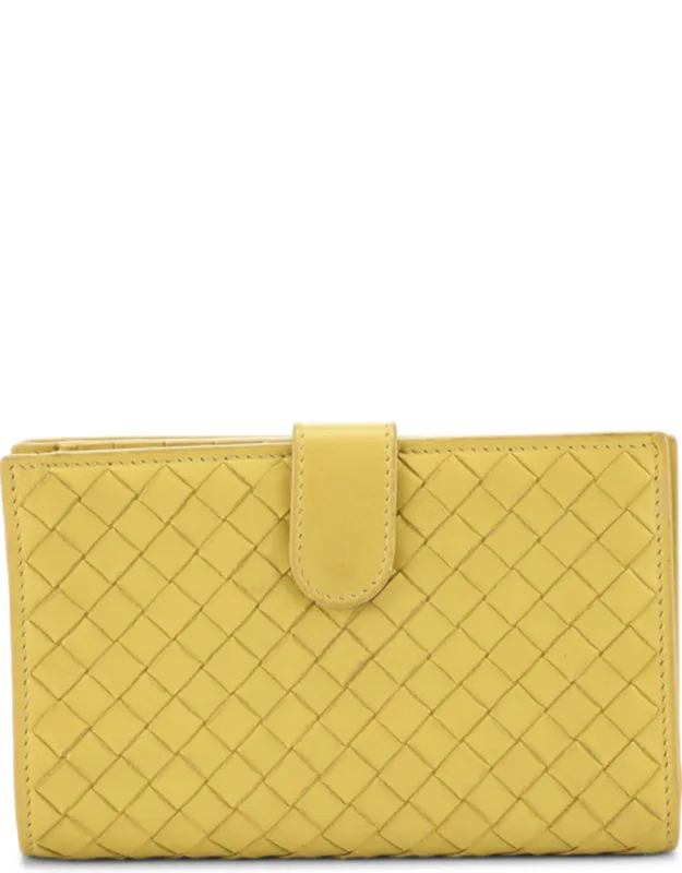 Intrecciato Compact Zip Around Wallet