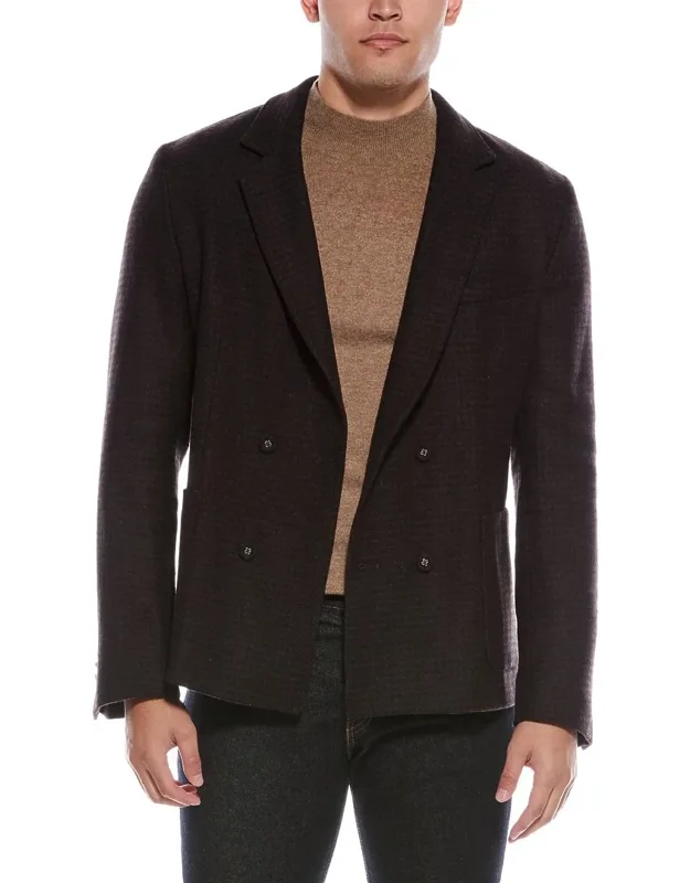 Houndstooth Wool Blazer