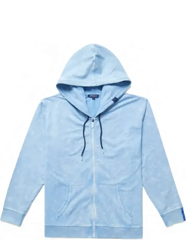 Jersey Fleece Zip Front Hoodie
