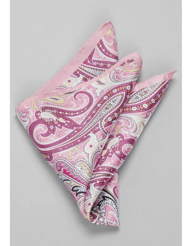 Paisley Pocket Square In Contemporary Palette