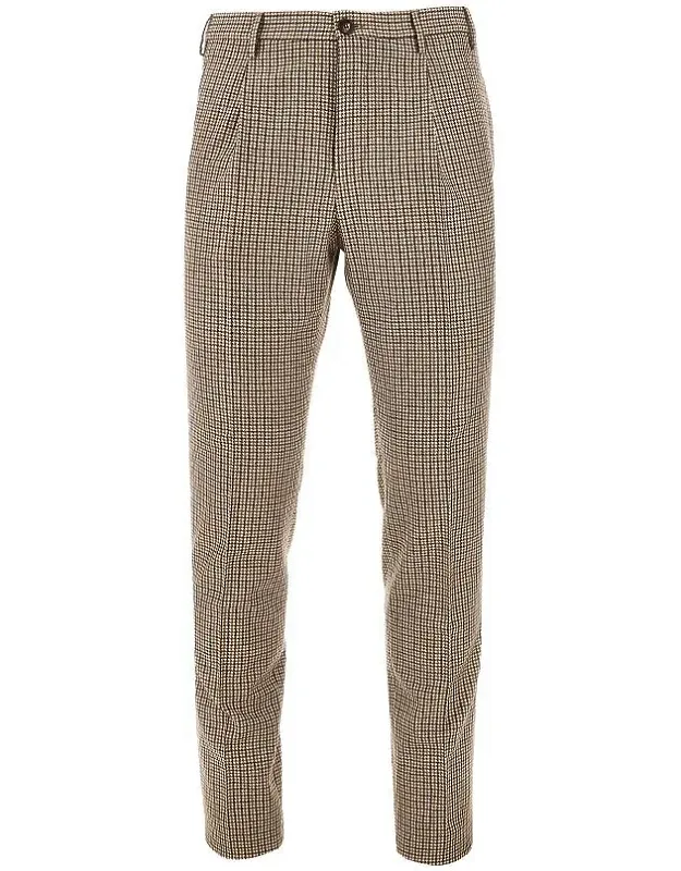 Houndstooth Wool Pants