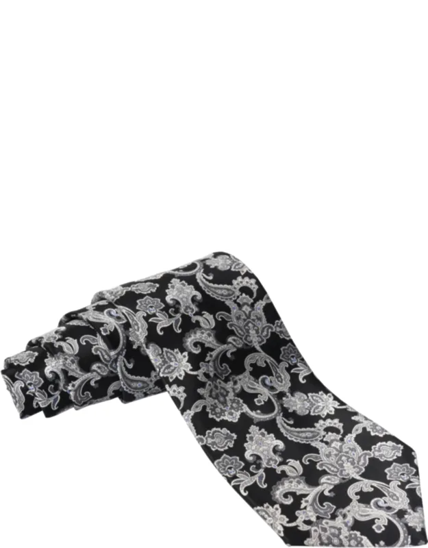 Paisley Silk Tie - 100% Silk Made In Italy
