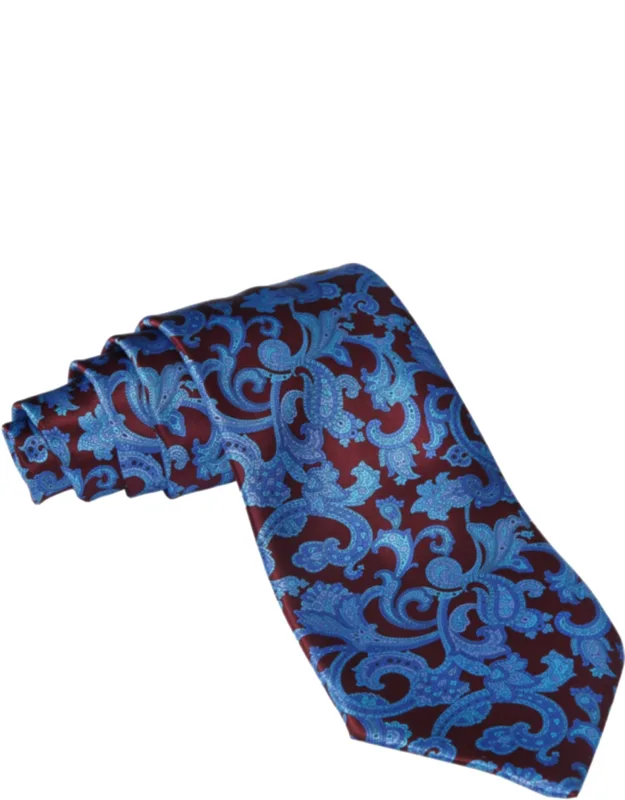 Paisley Silk Tie - 100% Silk Made In Italy