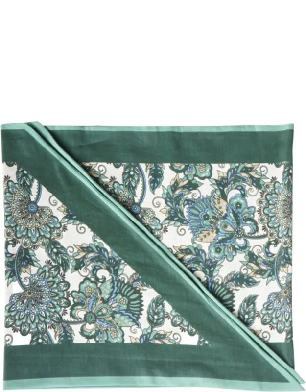 Floral Cotton-silk Scarf