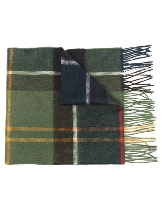 Tartan Wool And Cashmere Scarf With Fringes