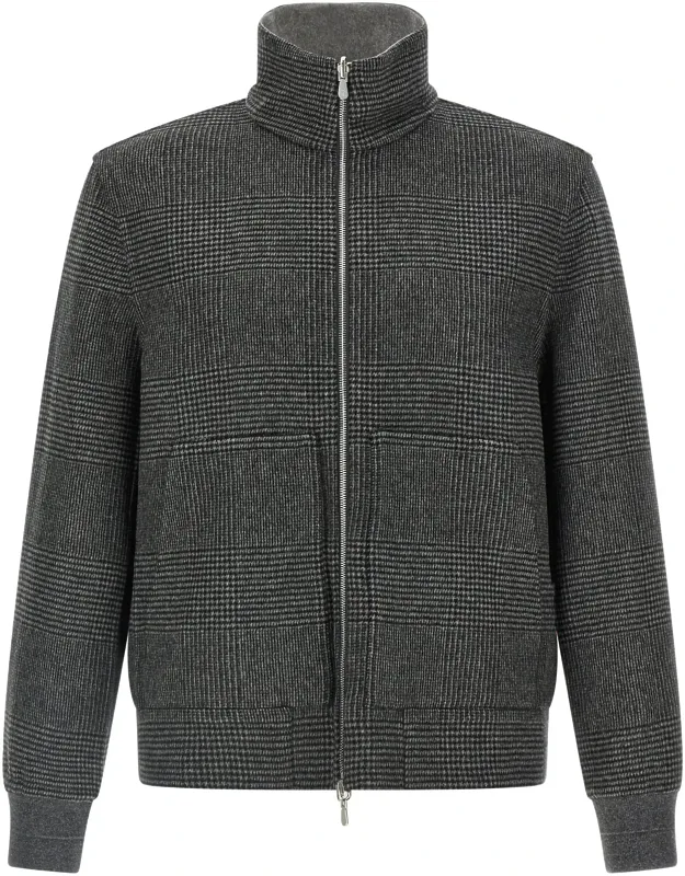 Cashmere Reversible Bomber Jacket