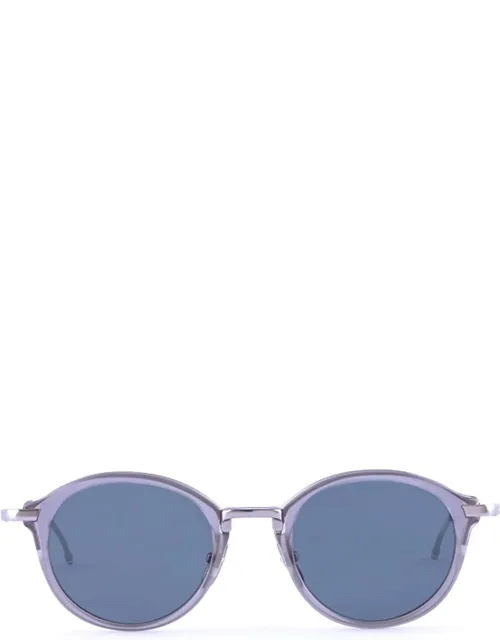 Round Satin Crystal Sunglasses
