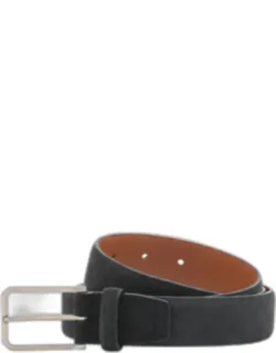 Square-buckle Suede Belt