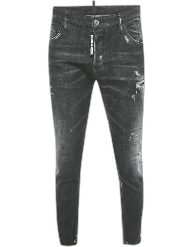 Distressed Denim Skater Jeans