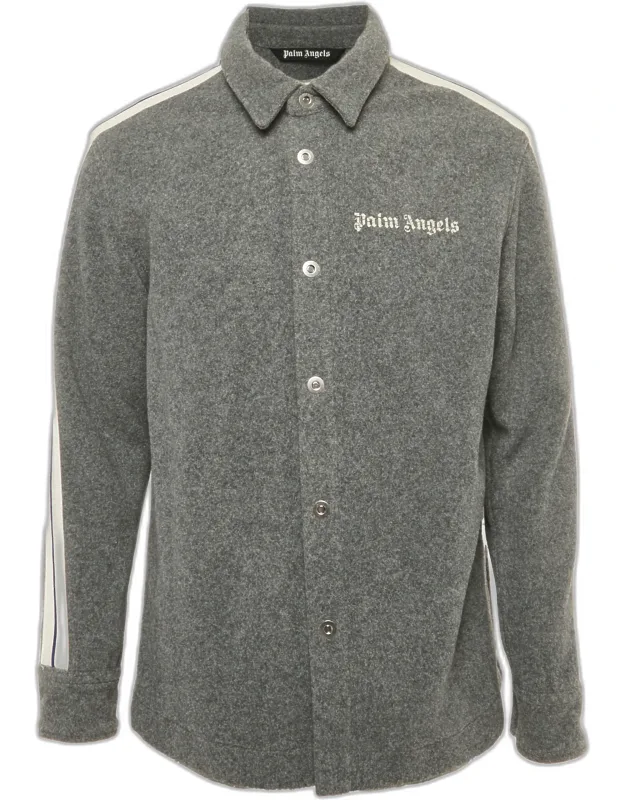 Wool Blend Band Detail Track Shirt