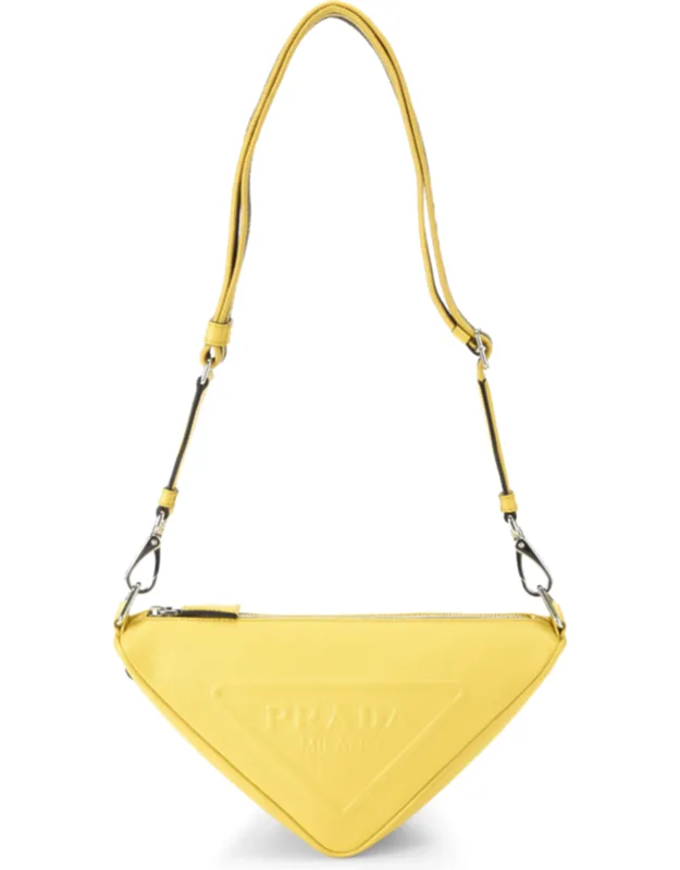 Saffiano Triangle Shoulder Bag