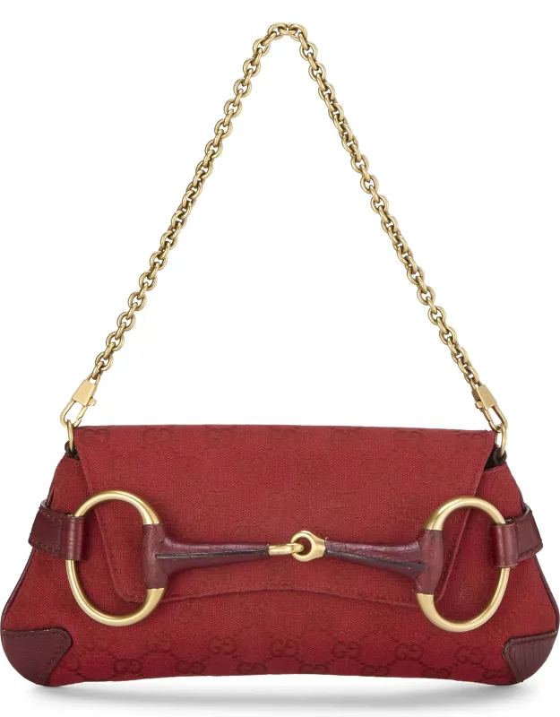 Original Gg Canvas Horsebit Chain Shoulder Bag