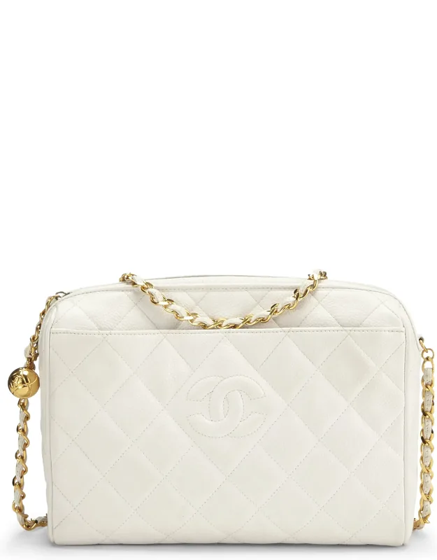 Quilted Caviar Pocket Camera Bag Medium