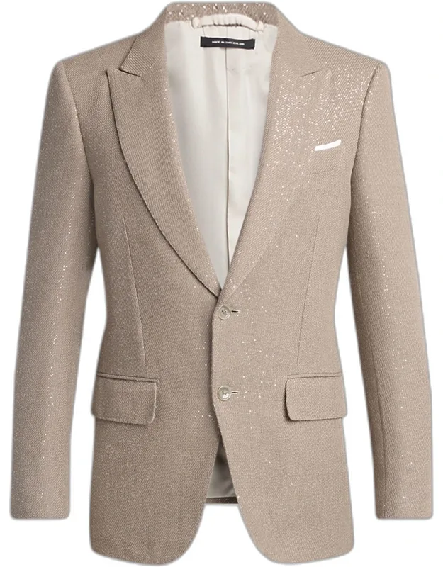 Sequin Boucle Peak Lapel Sport Coat