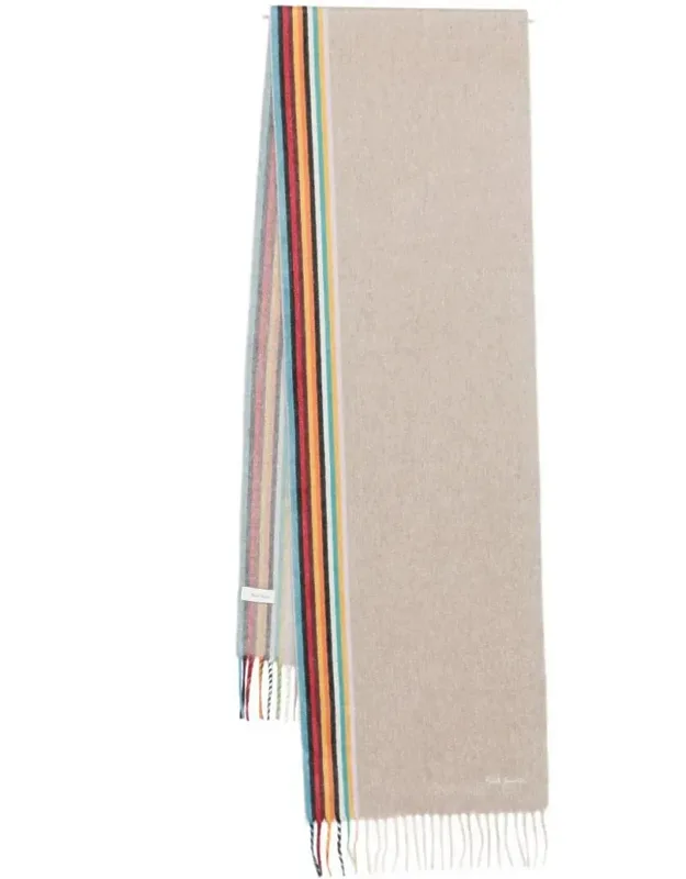 Cashmere Scarf With Multicolor Stripes