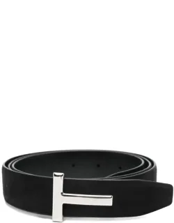T-buckle Suede Belt