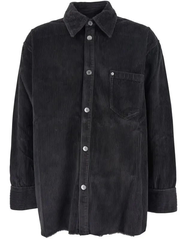 Shirt Jacket With Chest Pocket In Corduroy