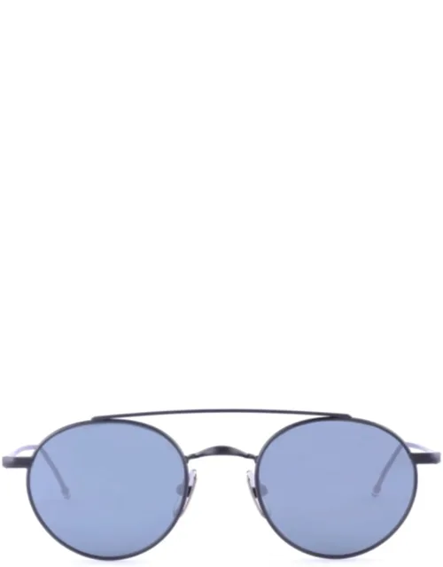 Round - Grey Iron Titanium Sunglasses 49mm