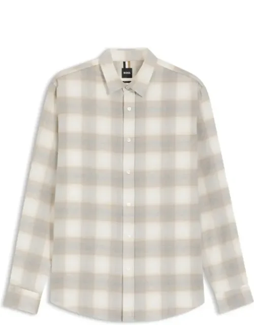 Checked Cotton Flannel Shirt
