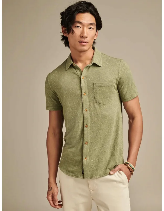 Linen Short Sleeve Button Up Shirt