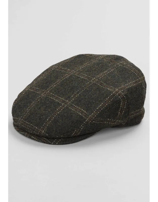 Herringbone Windowpane Ivy Cap
