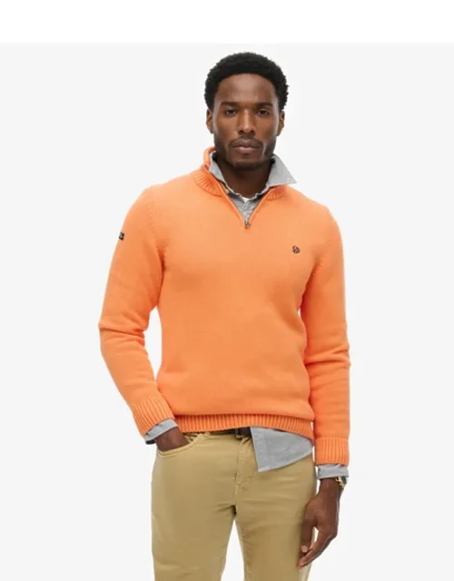 Cotton Half Zip Knit Jumper