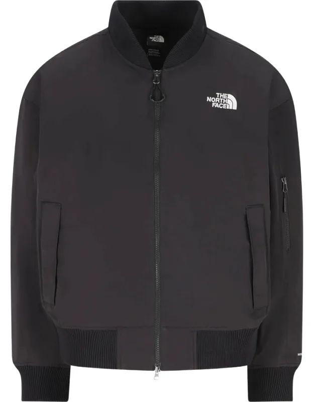 Zip Ribbed Bomber Jacket