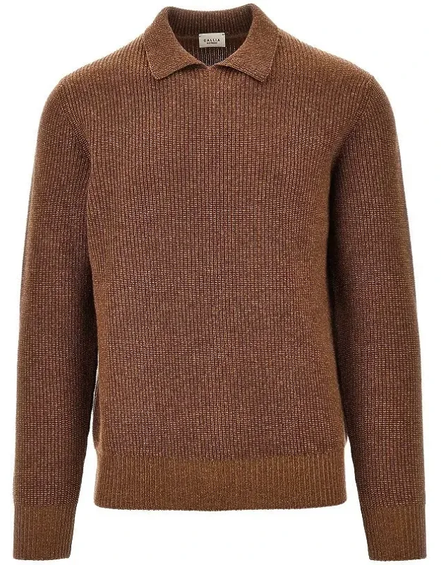 Merino Wool Sweater With Collar