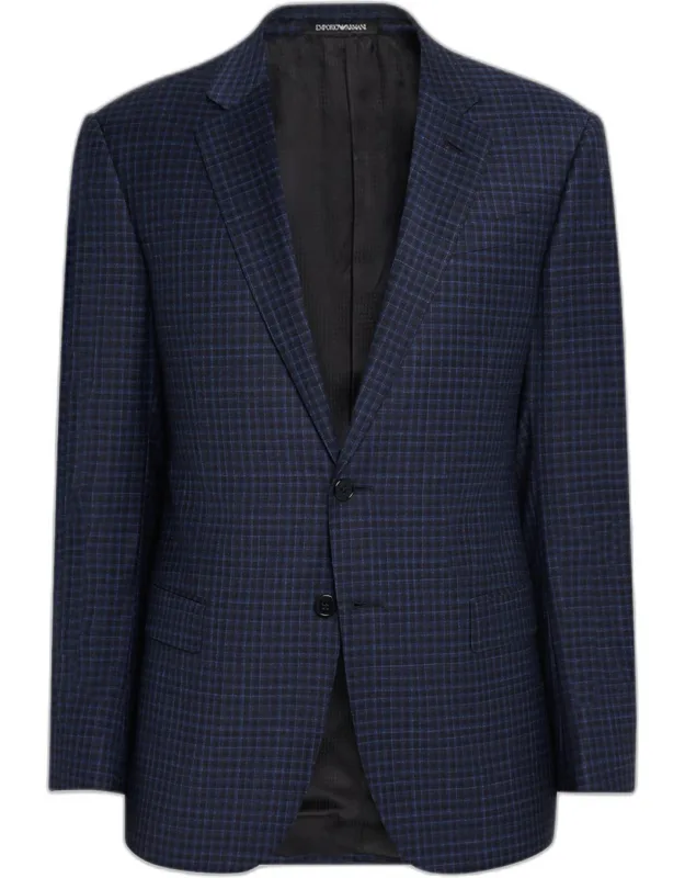Wool Stretch Plaid Sport Coat