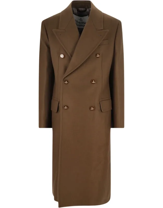 Double-breasted Wool And Cashmere Coat