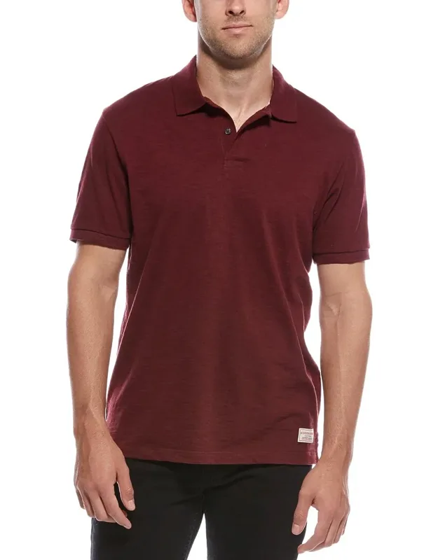 Panel Washed Slub Polo Shirt