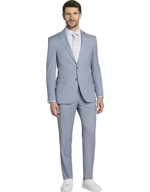 Big & Tall Slim Fit Sharkskin 3-piece Suit