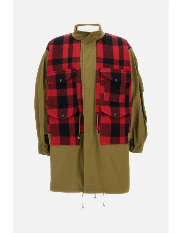 Parka With Oversized Fit And Drawstring Details