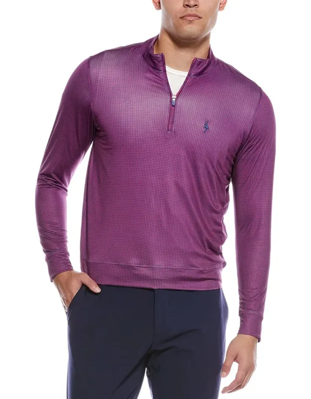 Mini Houndstooth Performance 1/4-zip Pullover