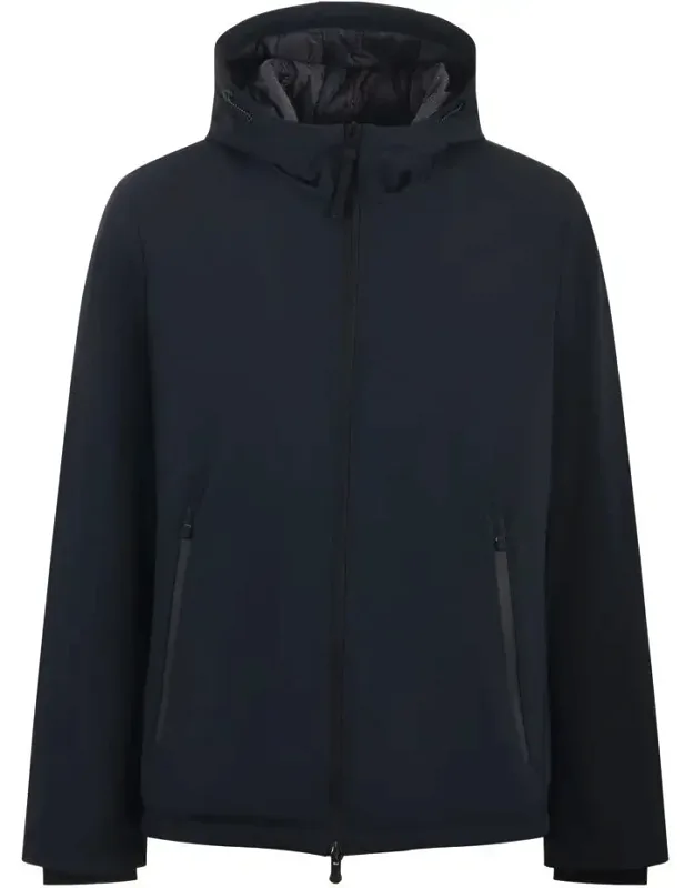 People Of Shibuya Coat With Drawstring Hood And Zippered Pockets