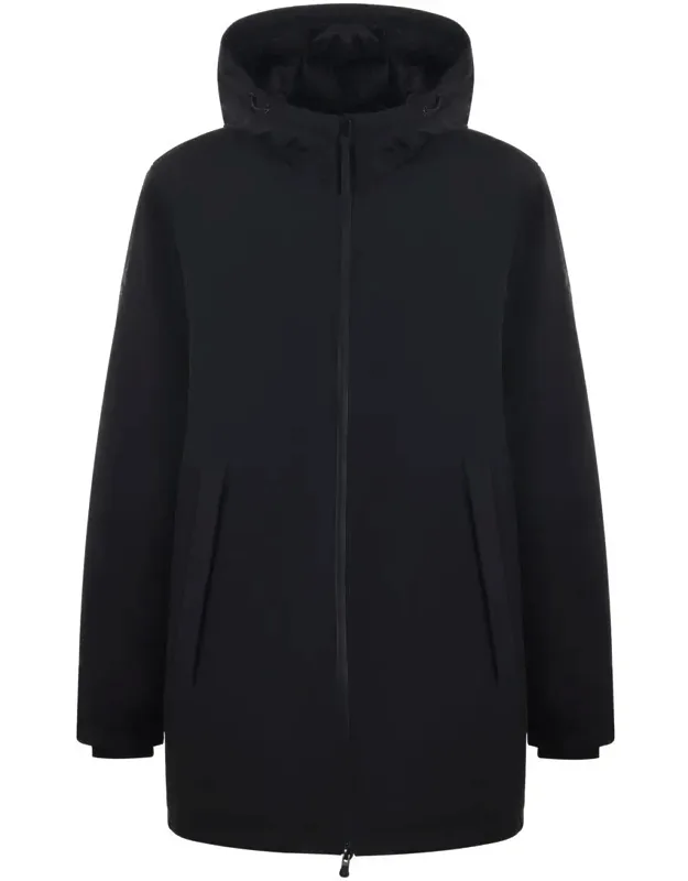 People Of Shibuya Coat With Drawstring Hood And Zippered Pockets