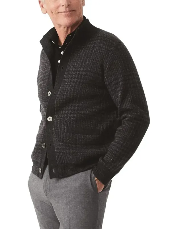 Prince Of Wales Cashmere-blend Cardigan