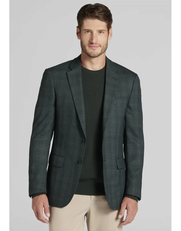 Traveler® Coolmotion Slim Fit Plaid Sportcoat
