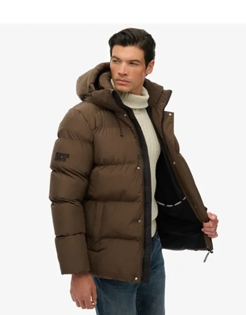 Hooded Five Baffle Sports Puffer Jacket