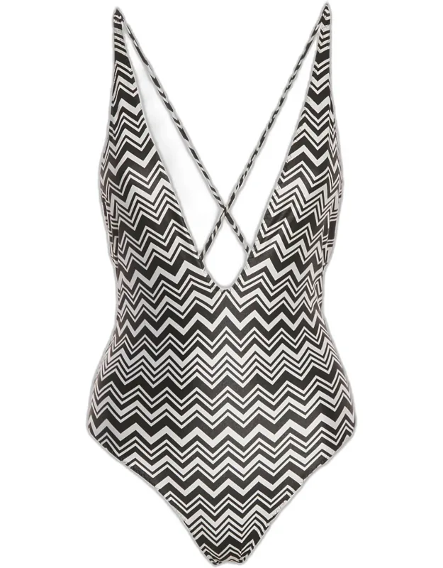 Zig Zag Jersey Swimsuit