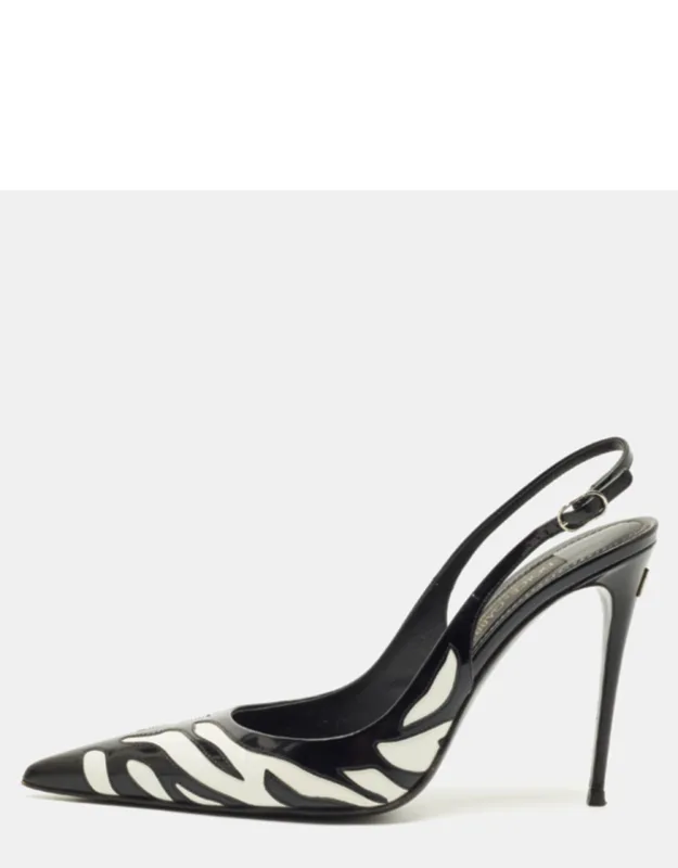 Patent Leather Pointed Toe Slingback Pumps