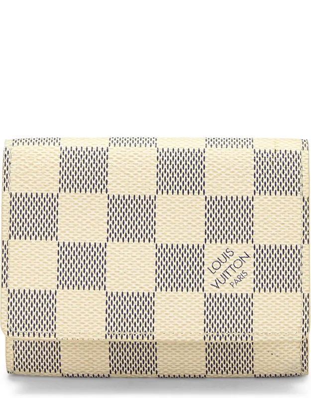 Damier Azur Canvas Business Card Holder