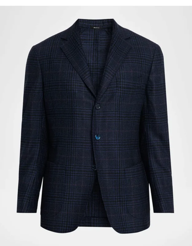 Wool, Silk, And Cashmere Glen Plaid Sport Coat