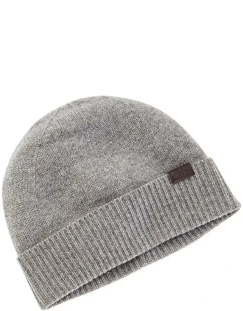 Rib Cuff Jersey Cashmere Beanie